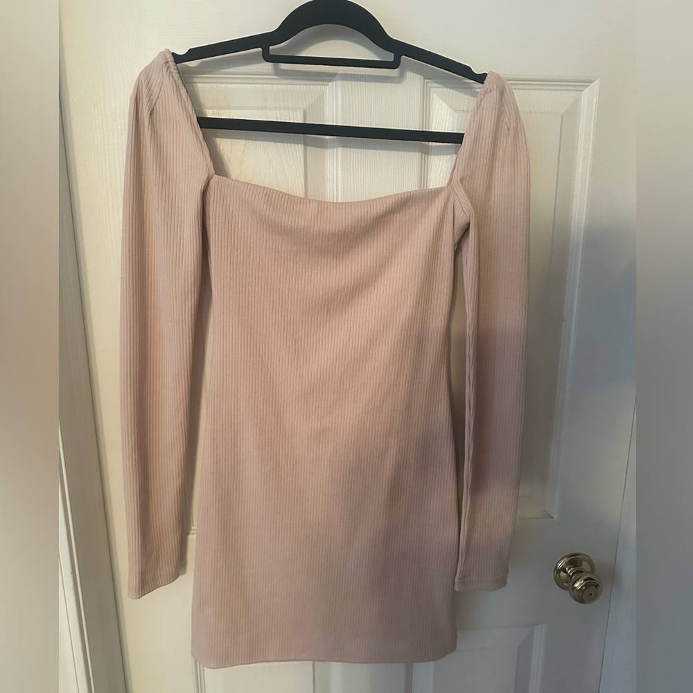Meshki champagne or blush colored Mini Dress